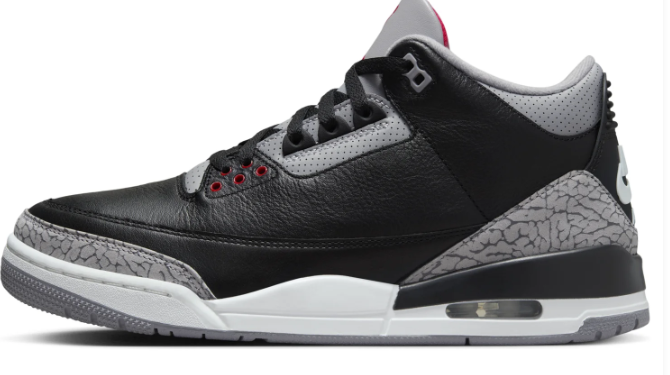 Air Jordan 3 OG 'Black Cement' 2024 Men's Sneaker