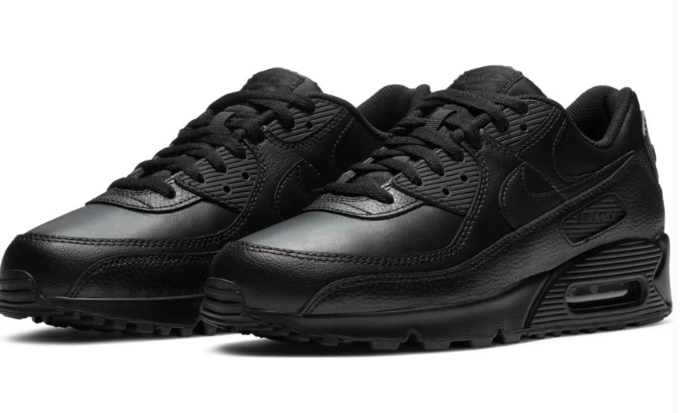 Nike Air Max 90 LTR Leather 'Triple Black' CZ5594-001 | Men's