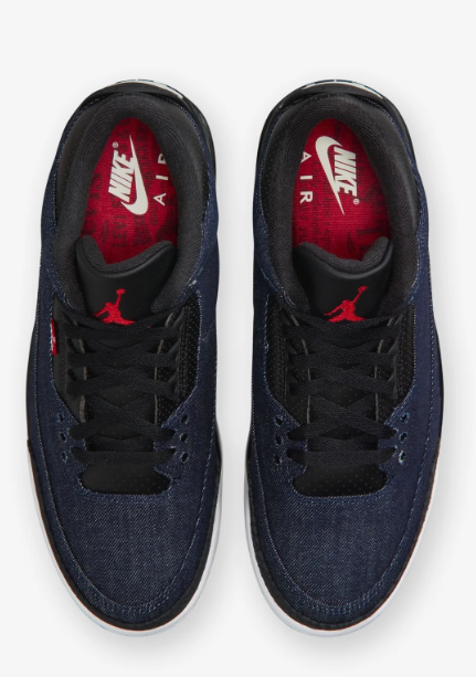 Jordan x Levi's AJ3 Retro 'Indigo / Gym Red'