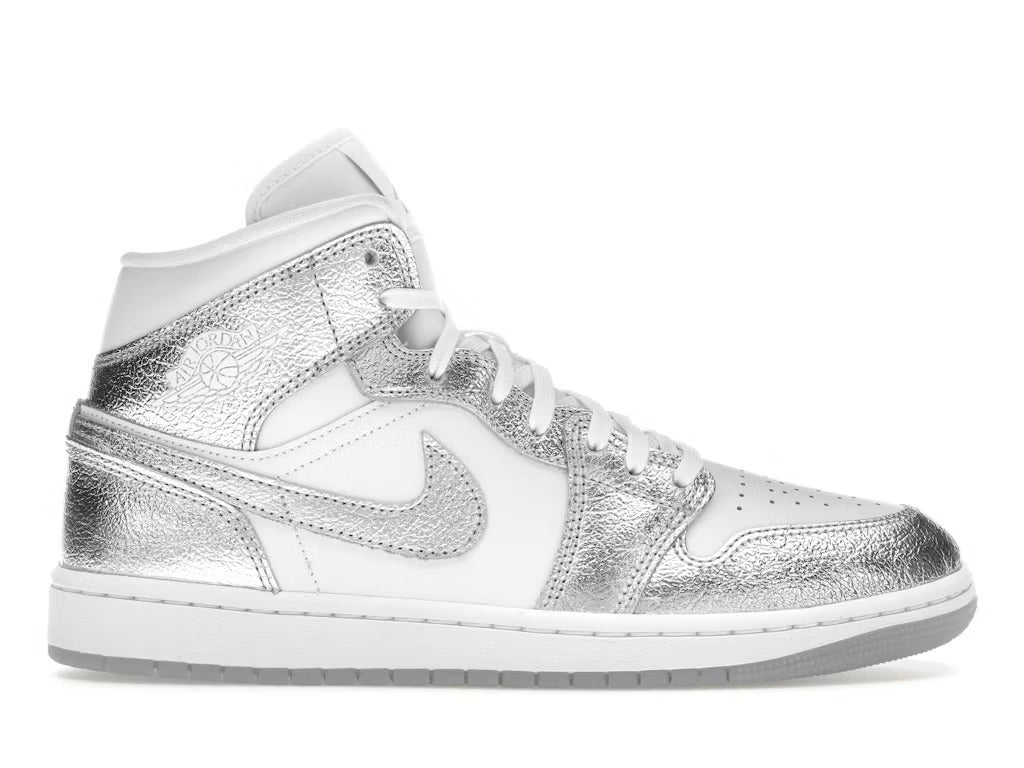 Air Jordan 1 Mid SE Metallic Silver (Women's)