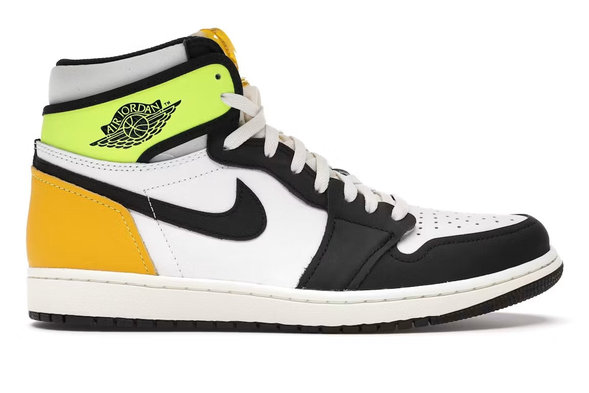 Air Jordan 1 Retro High White Black Volt University Gold